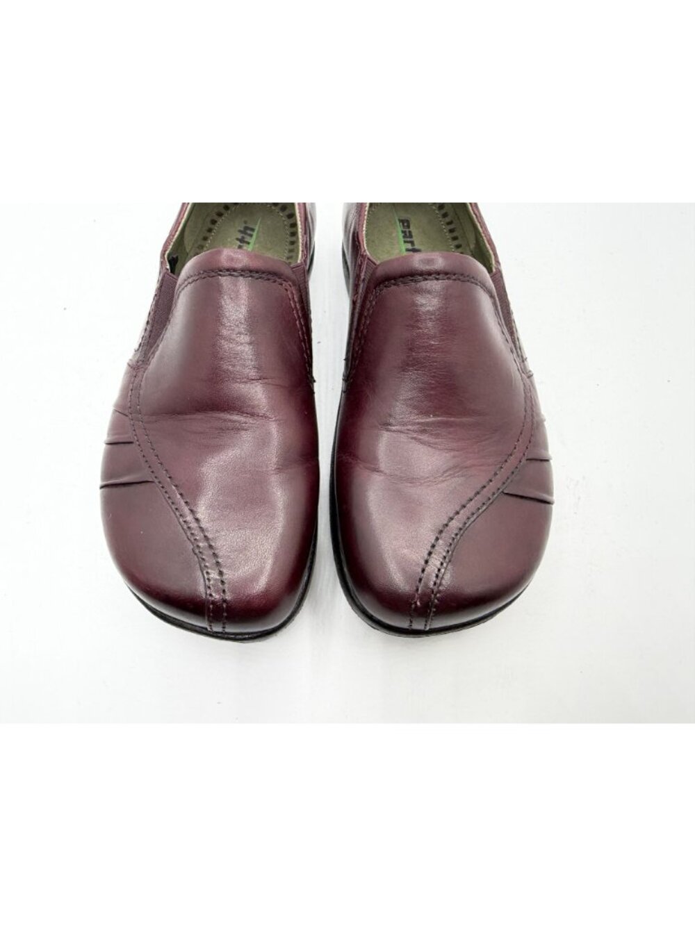 Earth Origins Loafers Women Size 5B Leather Plum Preppy Minimalist Work Shoes - Picture 5 of 13